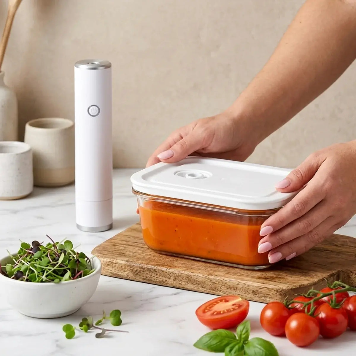 Glass food container